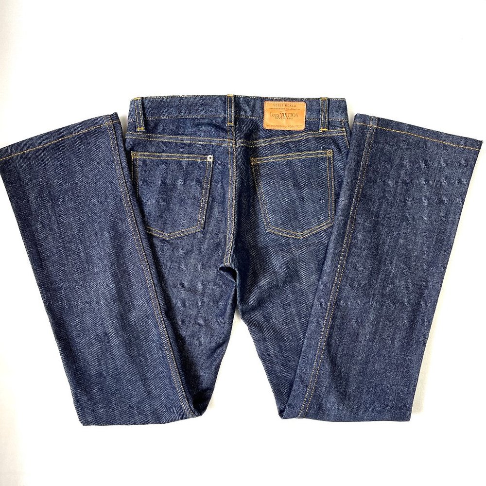 Auc Louis Vuitton Toile denim straight leg jeans - Picture 12 of 15